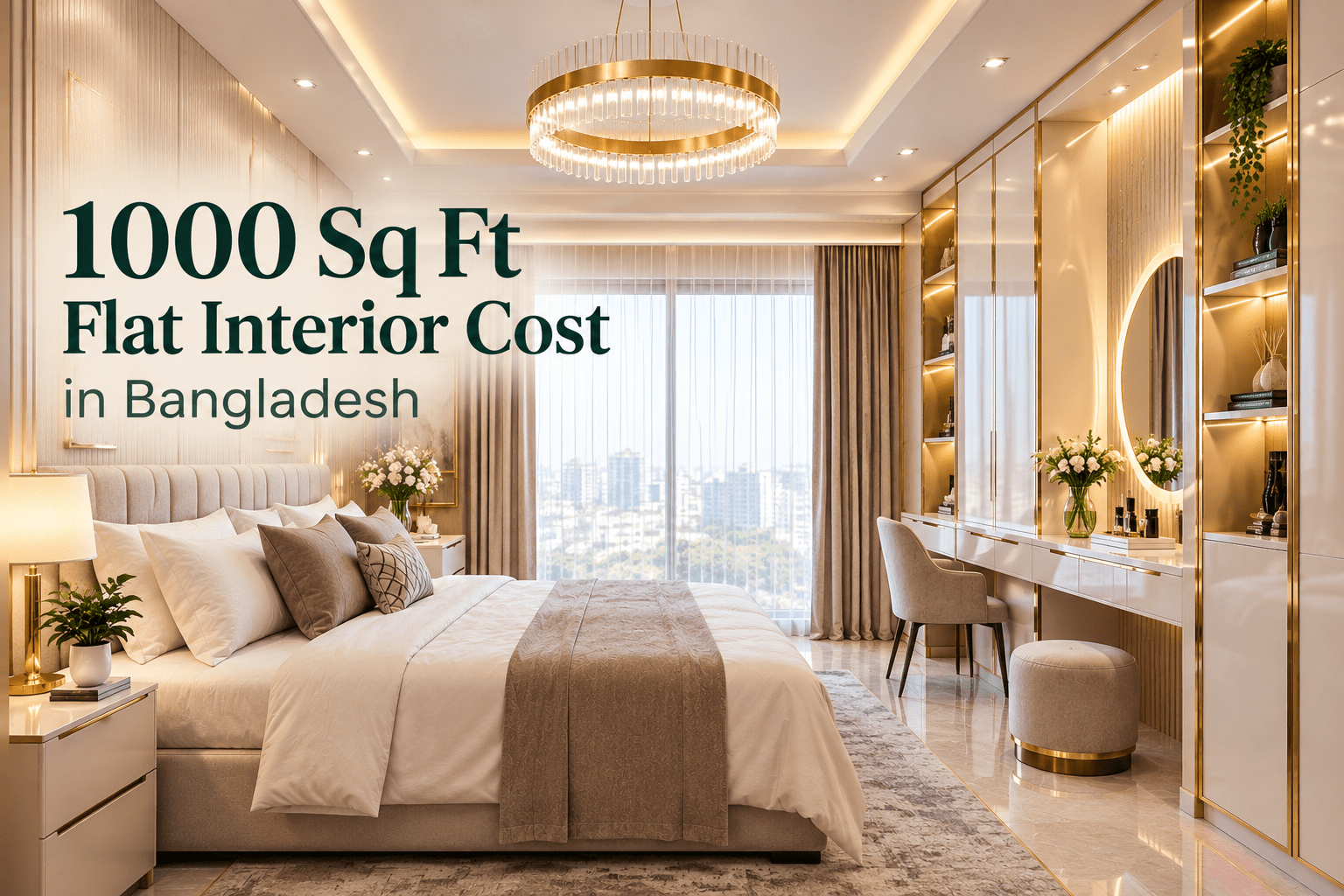 1000 Sq Ft Flat Interior Cost in Bangladesh