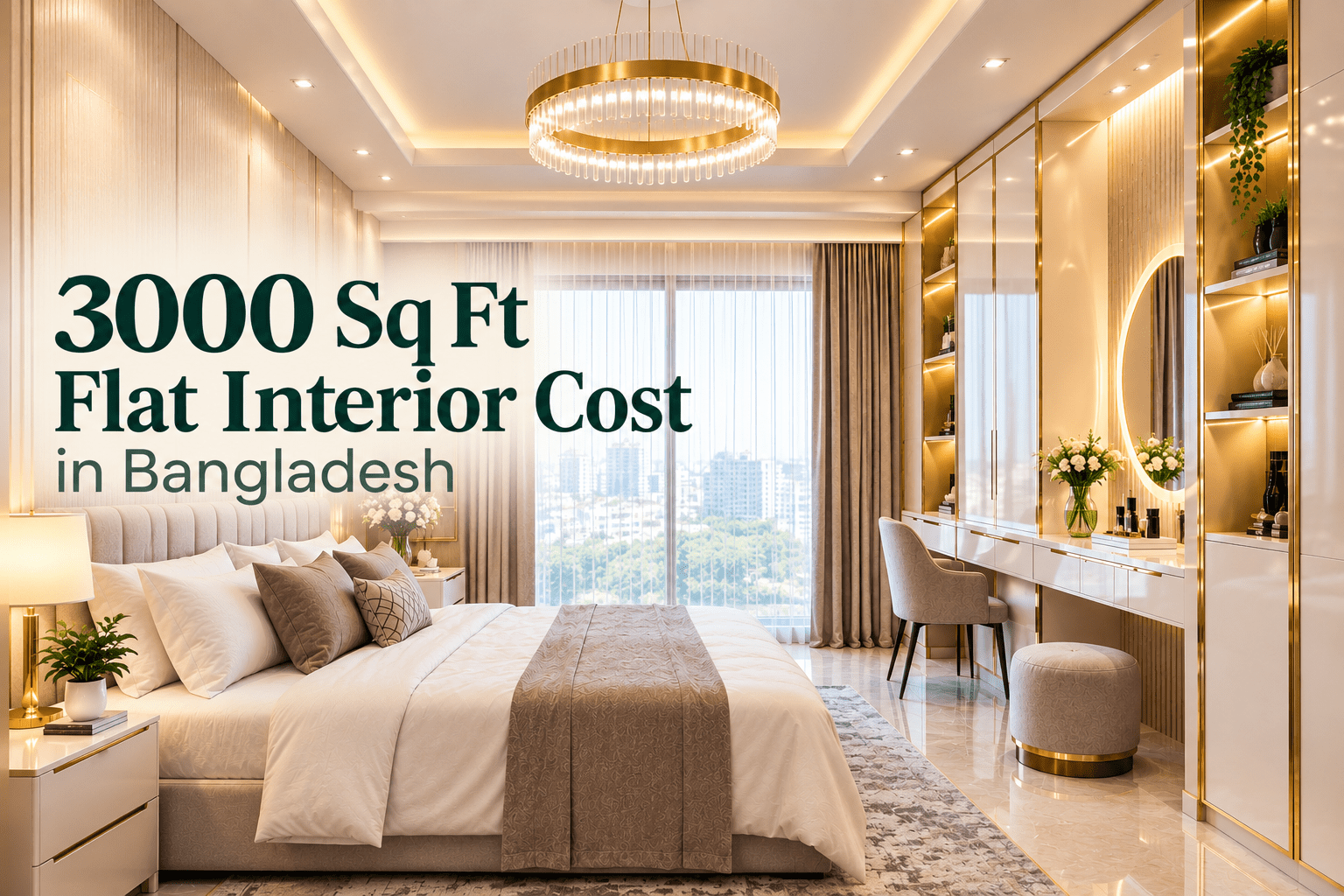 3000 Sq Ft Flat Interior Cost in Bangladesh