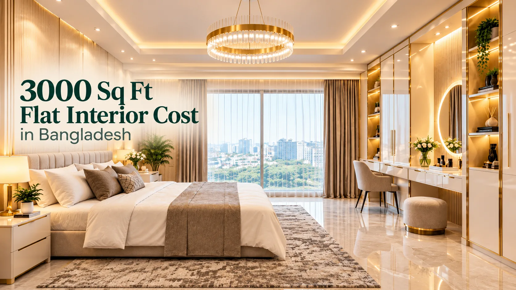 3000 Sq Ft Flat Interior Cost in Bangladesh